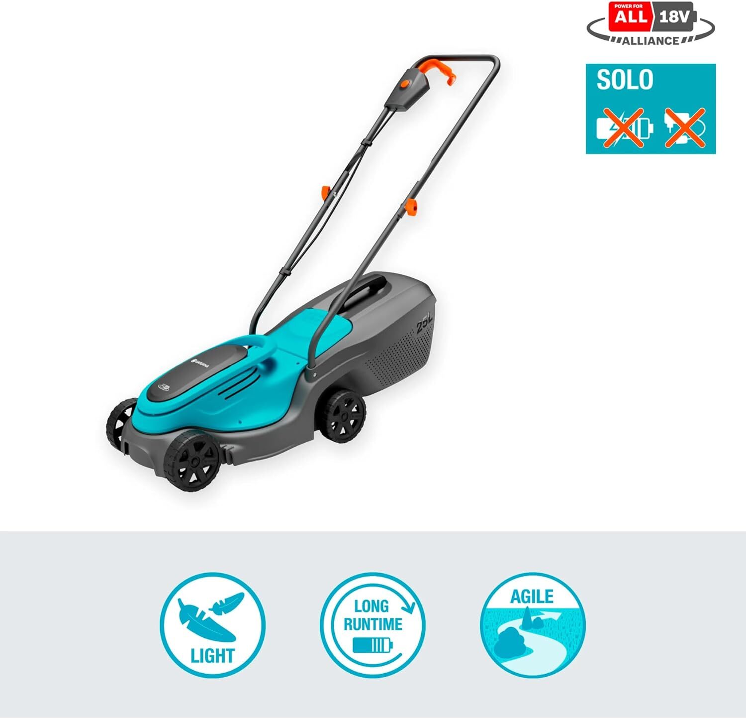 Электрическая газонокосилка Gardena Powermax 30/18V P4A (14630-55)
