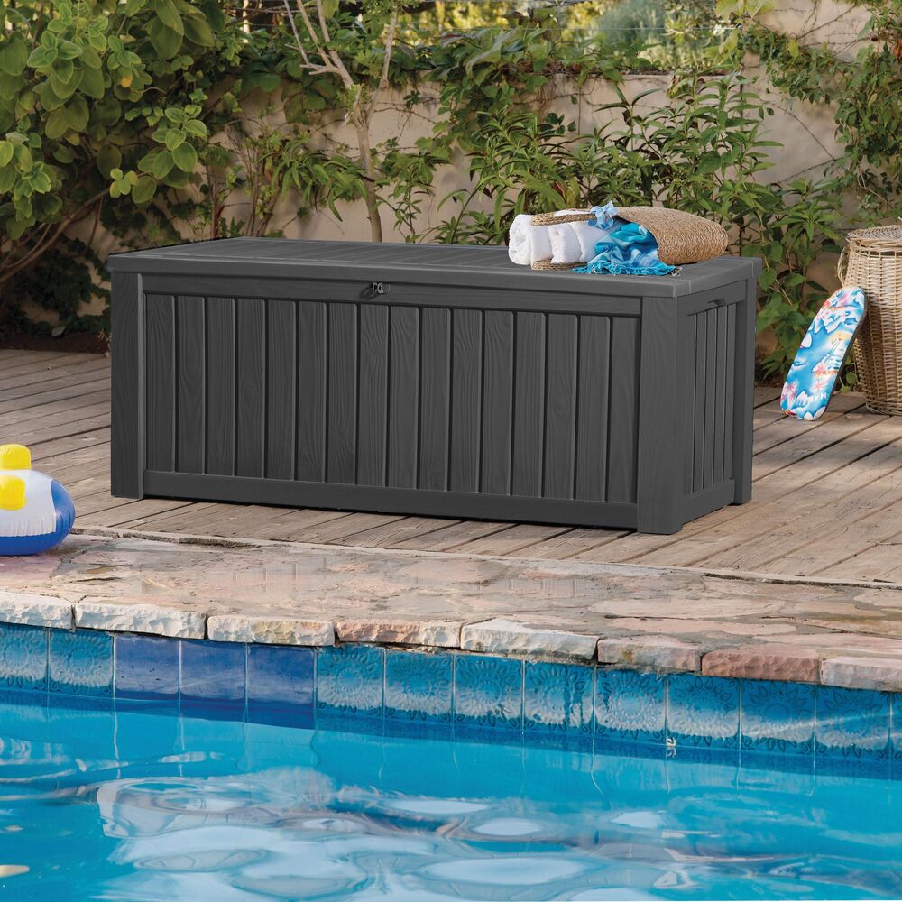 Садовый ящик Zakito Home Keter Rockwood 570L, антрацитовый, 152x72x63 см (ZH432430)