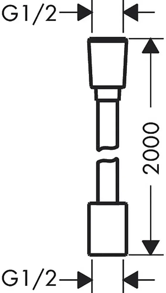 Душевой шланг текстильный Hansgrohe Designflex 200 см, никель 28230820