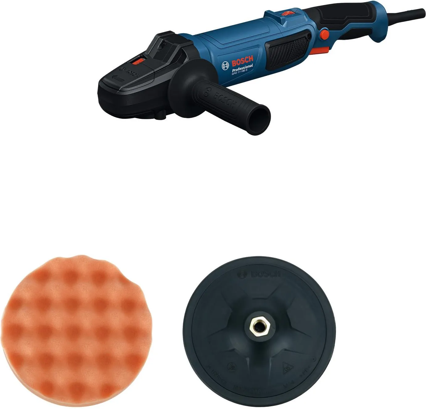 Полировальная машина ротационная сетевая Bosch GPO 11-180 S Professional 06013A2300