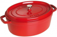 Чугунная овальная кастрюля Staub Cocotte Ø 31 см, красная 40509-866-0