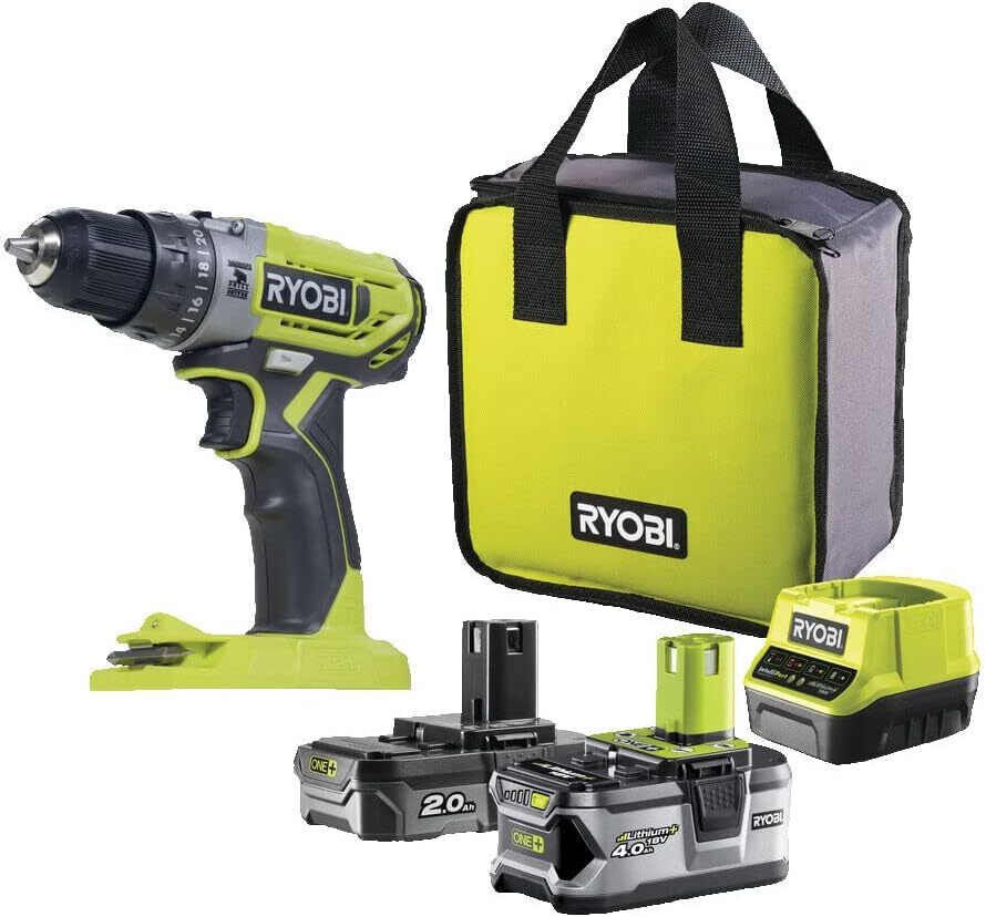 Ударная дрель Ryobi R18PD2-242s 2 АКБ и ЗУ