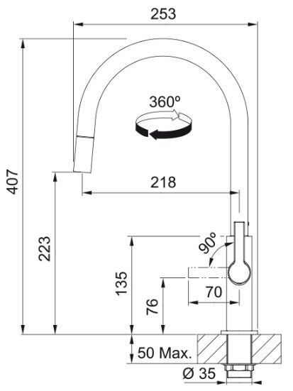 Кухонный кран Franke Maris Slim J pull-out 115.0728.388, хром