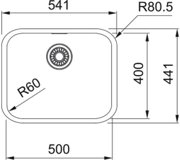 Кухонная раковина Franke Smart SRX 110-50 122.0720.293, нержавеющая сталь матовая