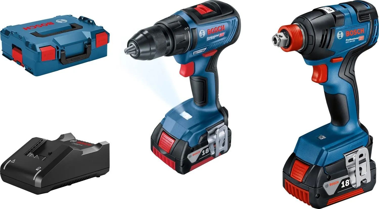 Набор аккумуляторных инструментов Bosch GDX 18V-200 + GSR 18V-50 Professional 06019J2220