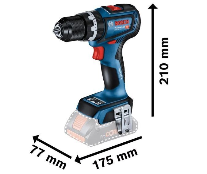 Аккумуляторная ударная дрель Bosch GSB 18V-90 C Professional (06019K6102)
