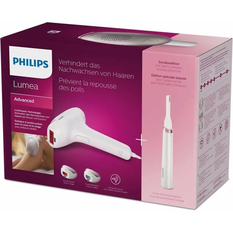 Фотоэпилятор Philips BRI923/00 Lumea Advanced, белый/розовый