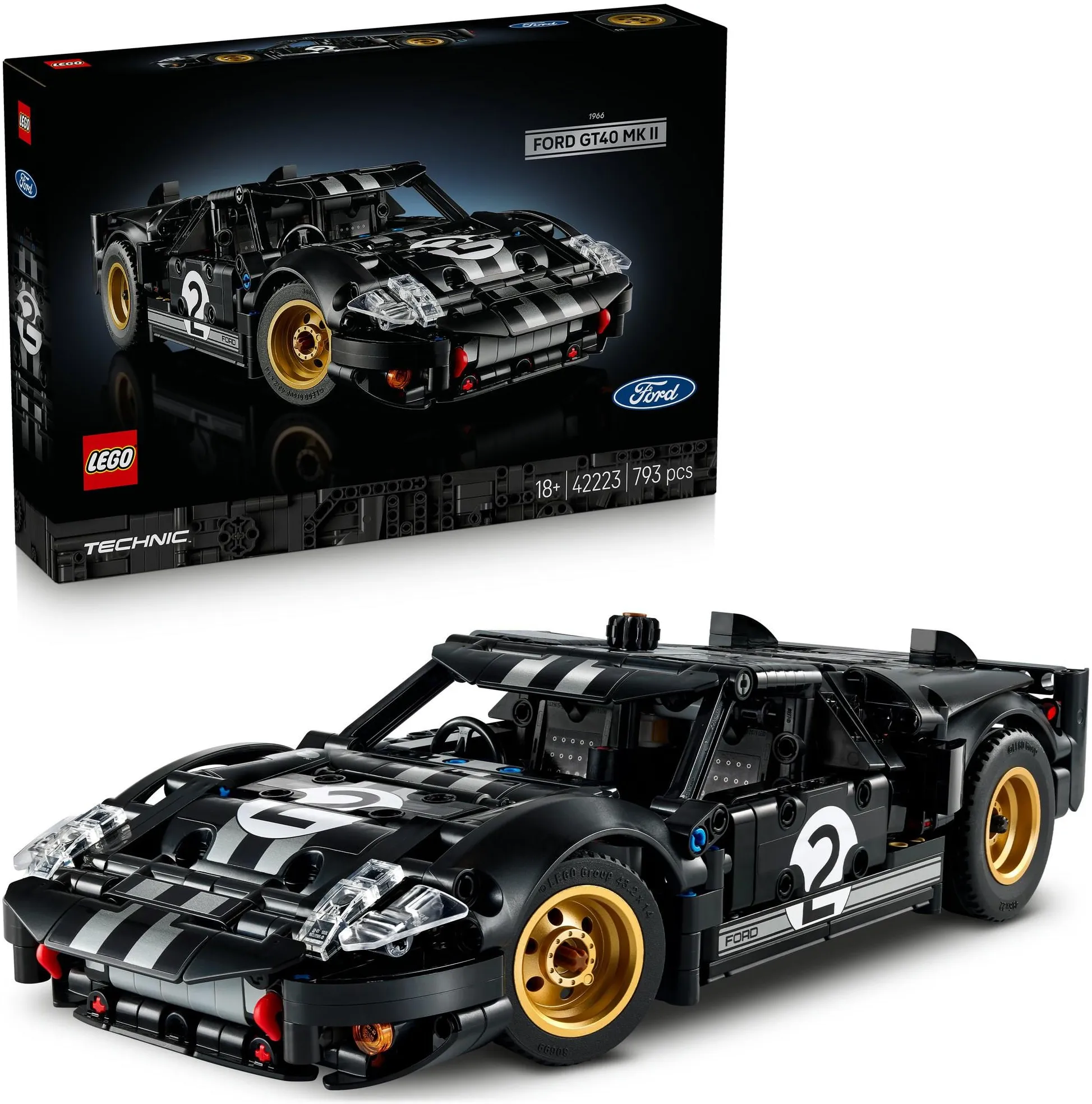 Конструктор LEGO Technic 42223 Гоночный автомобиль 1966 Ford GT40 MKIILEGO