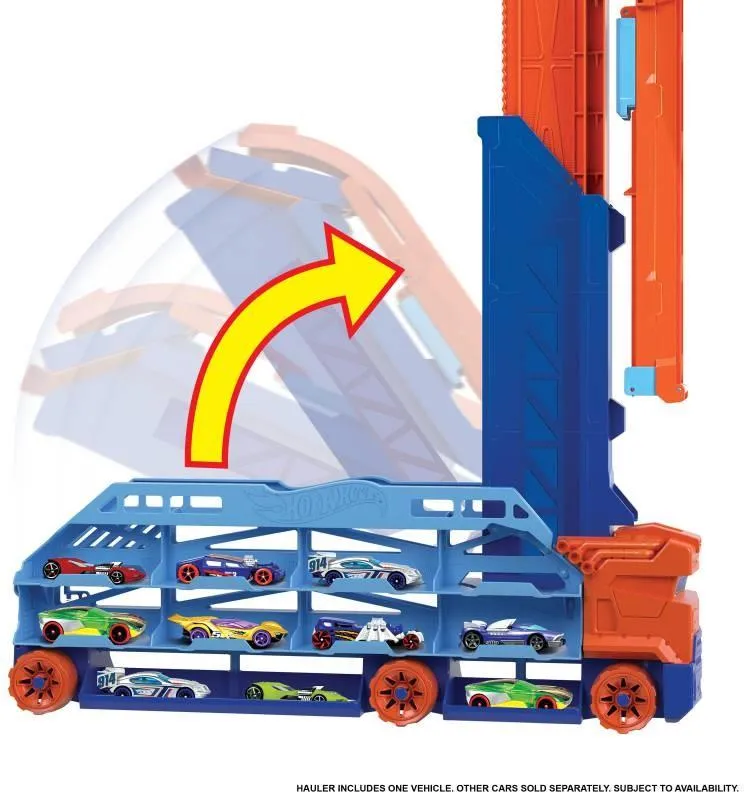 Игровой набор Hot Wheels City Transporter "Грузовик-автотрек: Десантирование с воздуха" HDY92