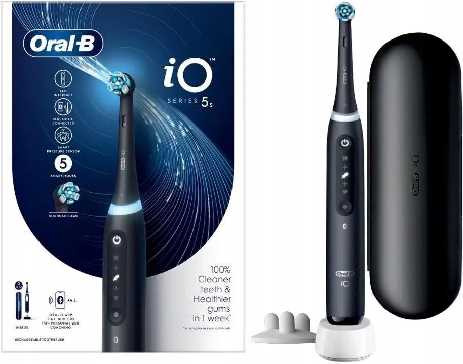 Электрическая зубная щетка Oral-B iO Series 5s Sensitive Edition, черная