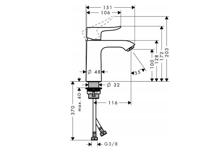 Смеситель для раковины Hansgrohe Metris 110 хром Low Flow 31204000