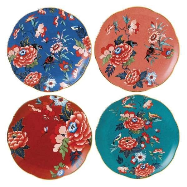 Набор из 4 закусочных тарелок Paeonia Blush, 21 см Wedgwood Paeonia Blush