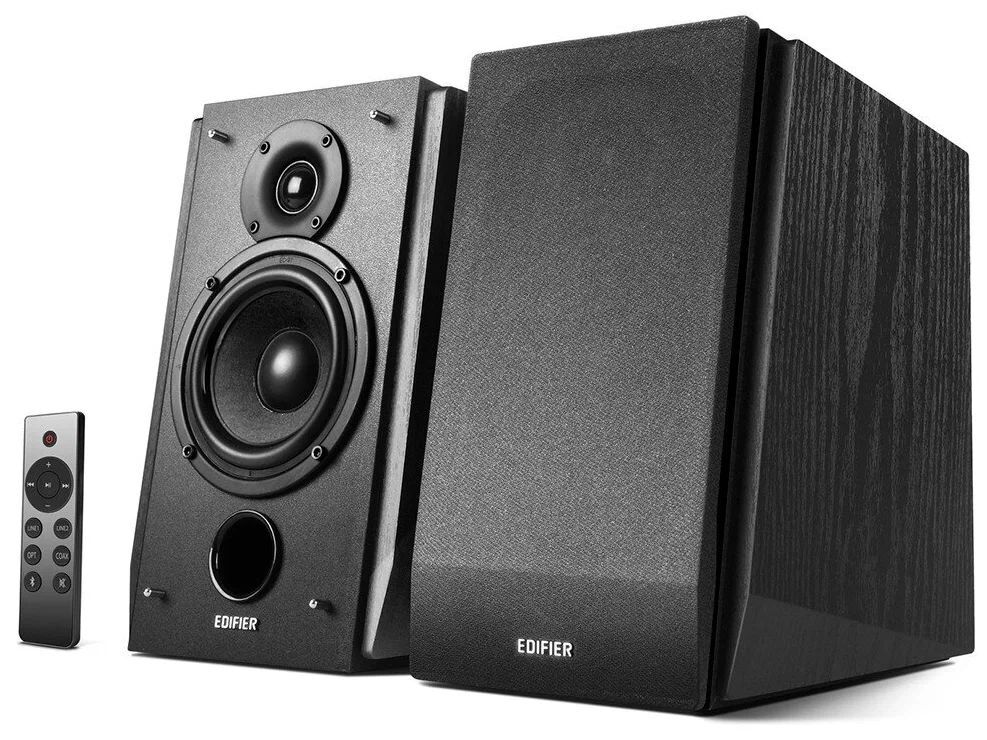 Колонки Edifier R1855DB Black мощность 70 Вт, Bluetooth v5 пульт. чёрные
