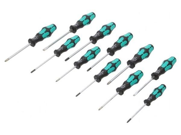 Набор отверток Wera 11 шт. плоский крест Pozidriv крестообразный крест Phillips TORX 05004313001