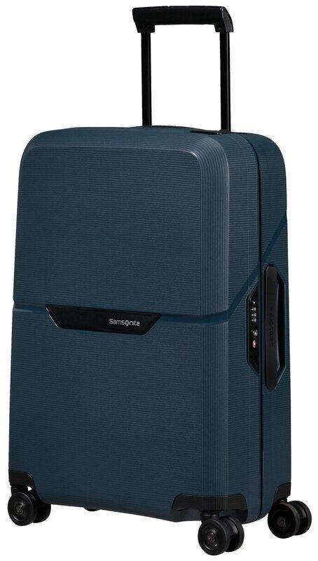 Чемодан Samsonite, полипропилен, адресная бирка, 38 л, размер S, синий