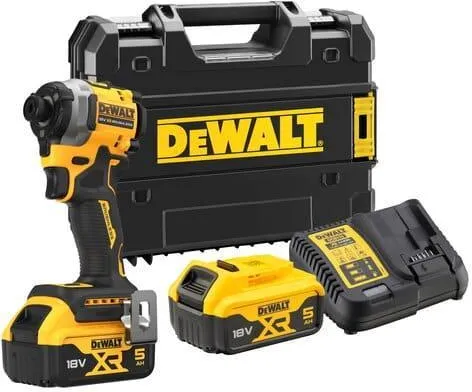Аккумуляторный импульсный винтоверт DeWalt DCF850P2T, с 2 АКБ, ЗУ и кейсом TSTAK