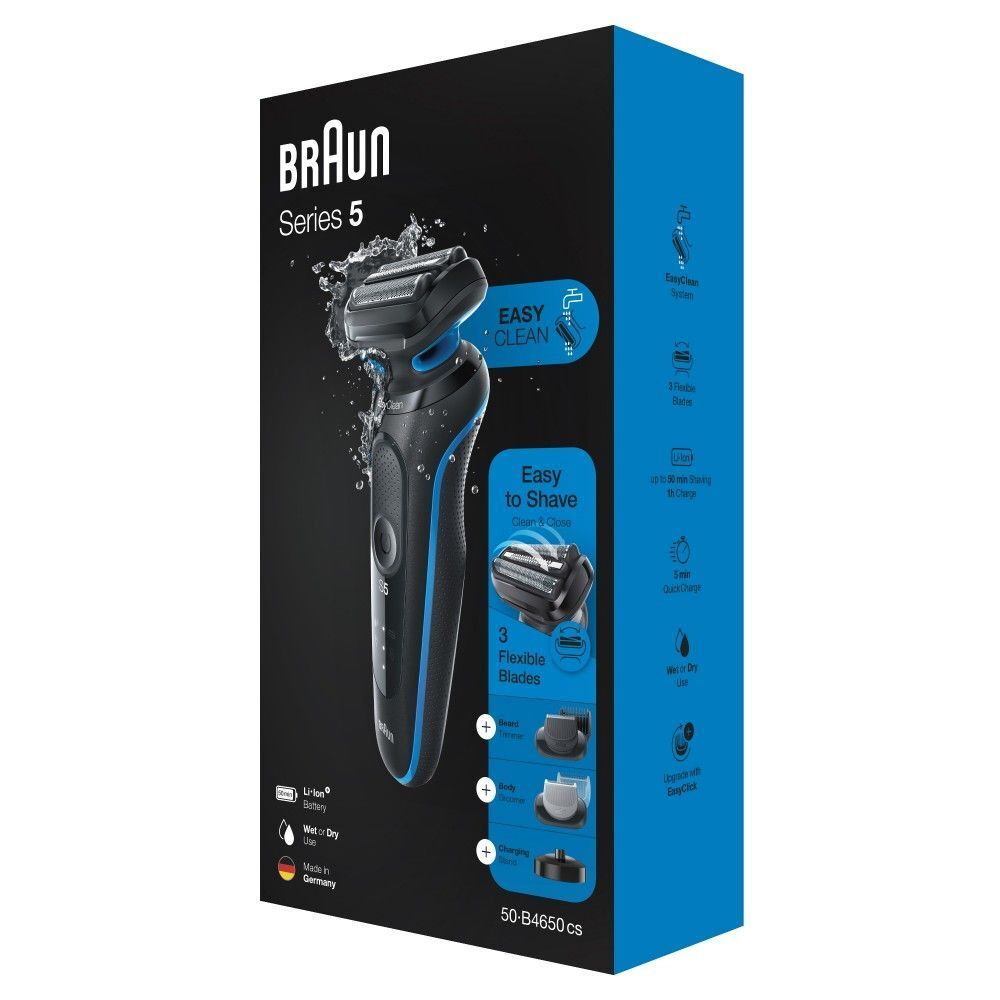 Электробритва Braun 51-B4650CS Series 5, черный/синий