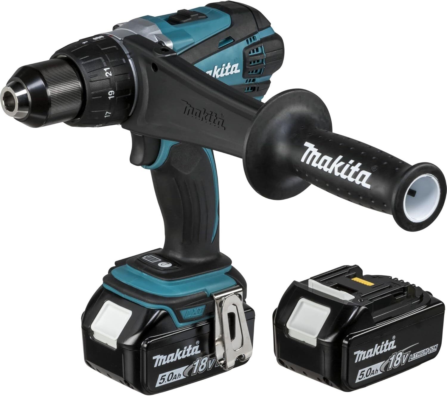 Ударная дрель Makita DDF458RTJ 18V LXT с АКБ 2x5,0 Ah и ЗУ