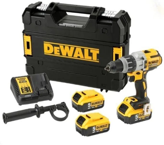 Дрель-шуруповерт DeWalt DCD996P3 с 3 АКБ 5 Ач и ЗУ, в кейсе