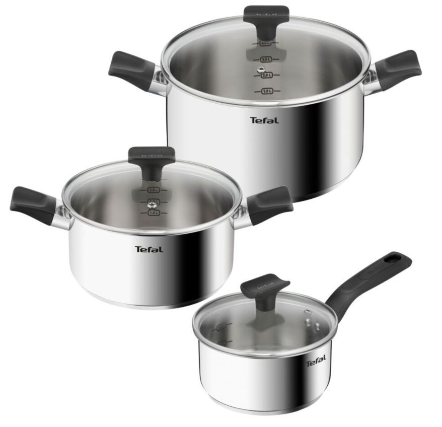 Набор посуды Tefal Delicious 16/20/24 см, 6 предметов (B925S655)