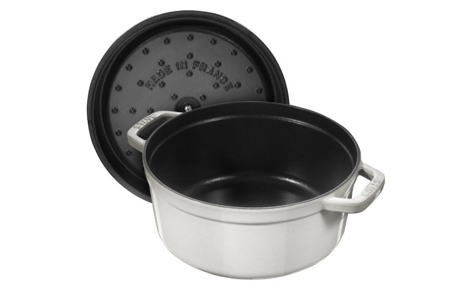 Чугунная кастрюля Staub La Cocotte 6,7 л, белая трюфель 405014140