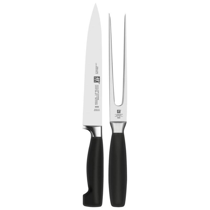 Нож и вилка для мяса Zwilling Four Star 350370000, черные