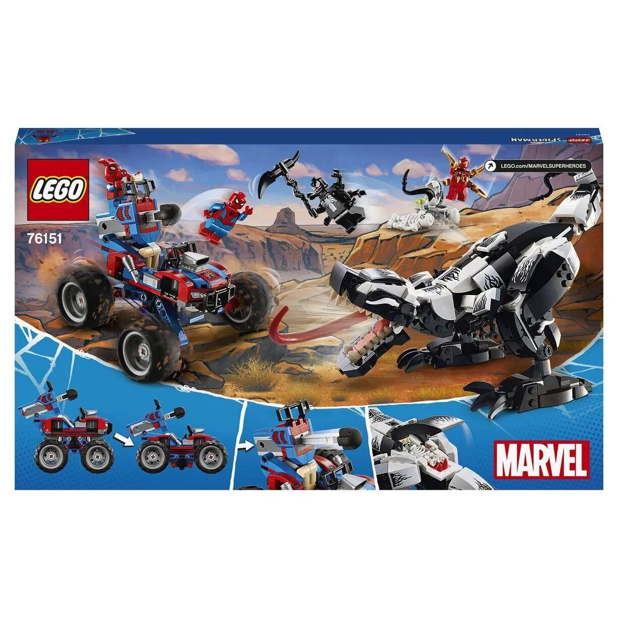 Конструктор LEGO Marvel Super Heroes 76151 Spiderman Человек-Паук: Засада на веномозавра, 640 дет.