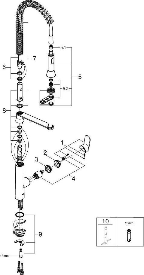Смеситель для кухни (мойки) Grohe K7 32950000