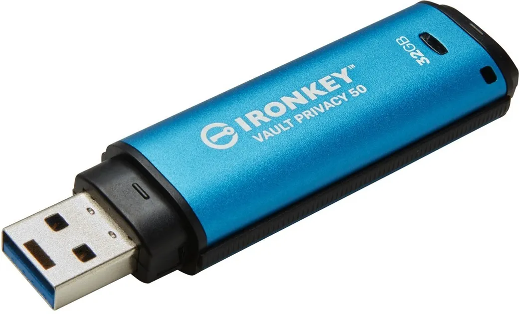 USB-флеш-накопитель Kingston IronKey Vault Privacy 50 32 ГБ, синий