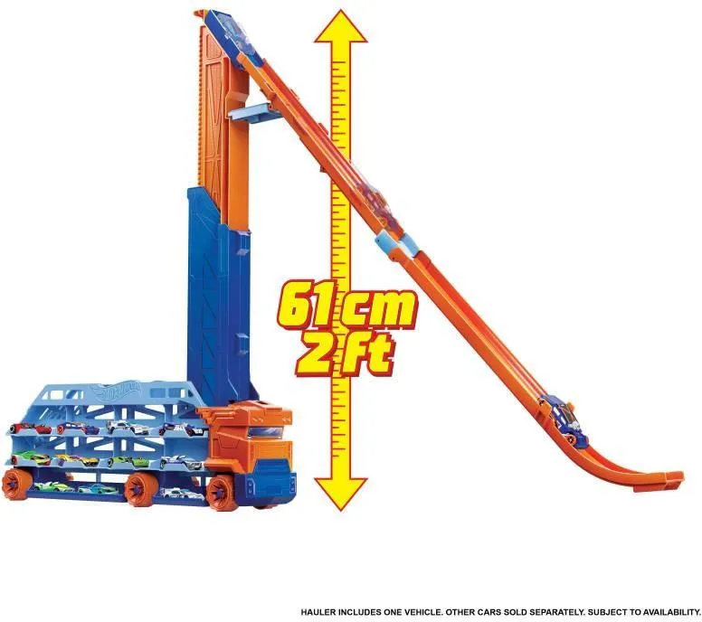 Игровой набор Hot Wheels City Transporter "Грузовик-автотрек: Десантирование с воздуха" HDY92