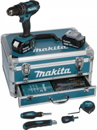 Аккумуляторная ударная дрель-шуруповёрт Makita DHP482RFX9 18 В, АКБ и ЗУ, кейс