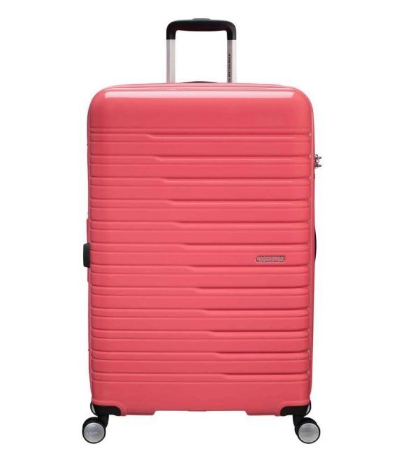 American Tourister Flashline Pop вращающийся чемодан L, расширяемый, 78 см, 100/109 л, розовый (коралловый)