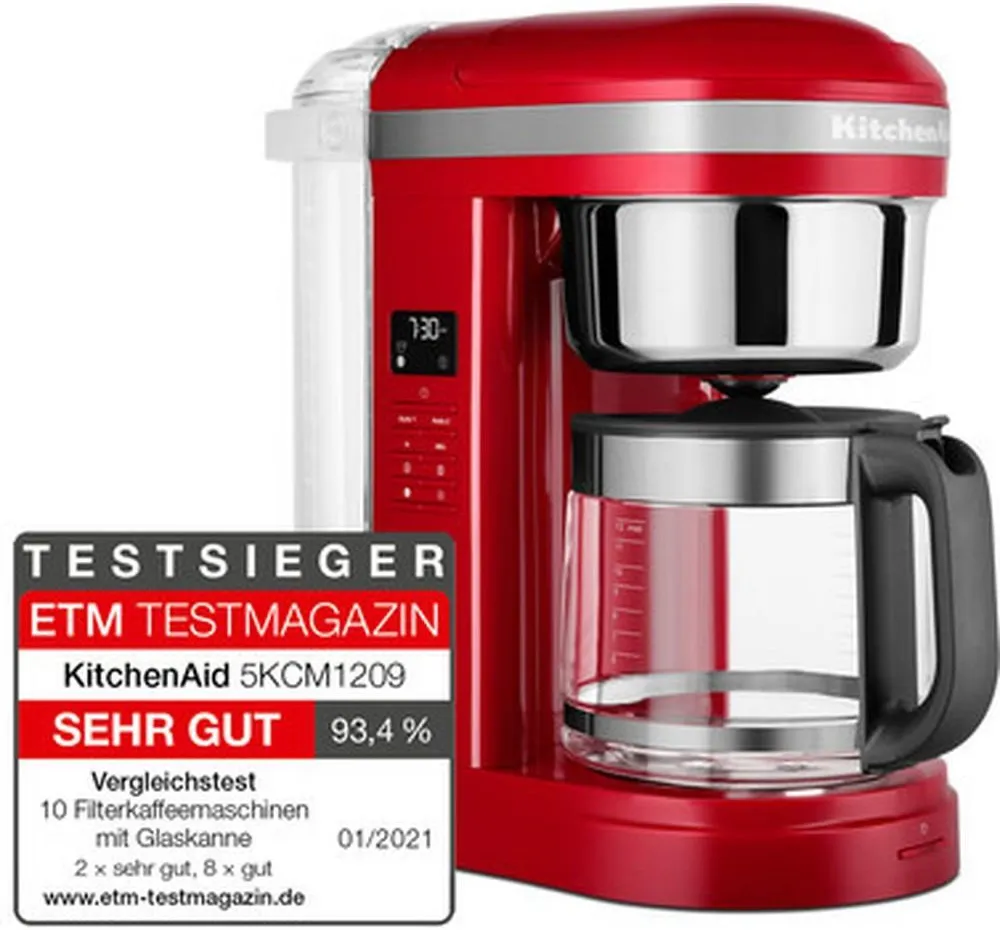 Капельная кофеварка KitchenAid Drip Spiral 5KCM1209EER, красный
