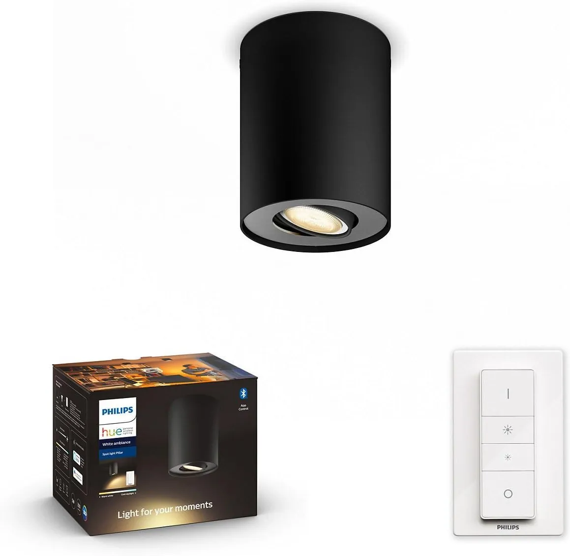 Светильник PHILIPS HUE White ambiance Pillar 5633030P9, черный