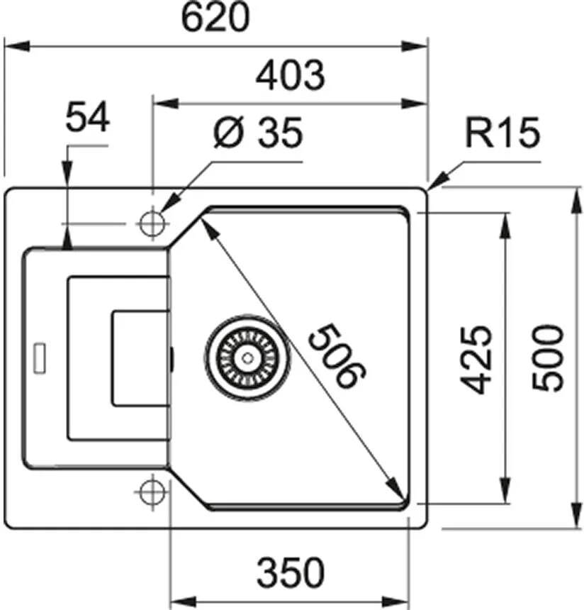 Кухонная раковина Franke UBG 611-62 114.0685.261, оникс