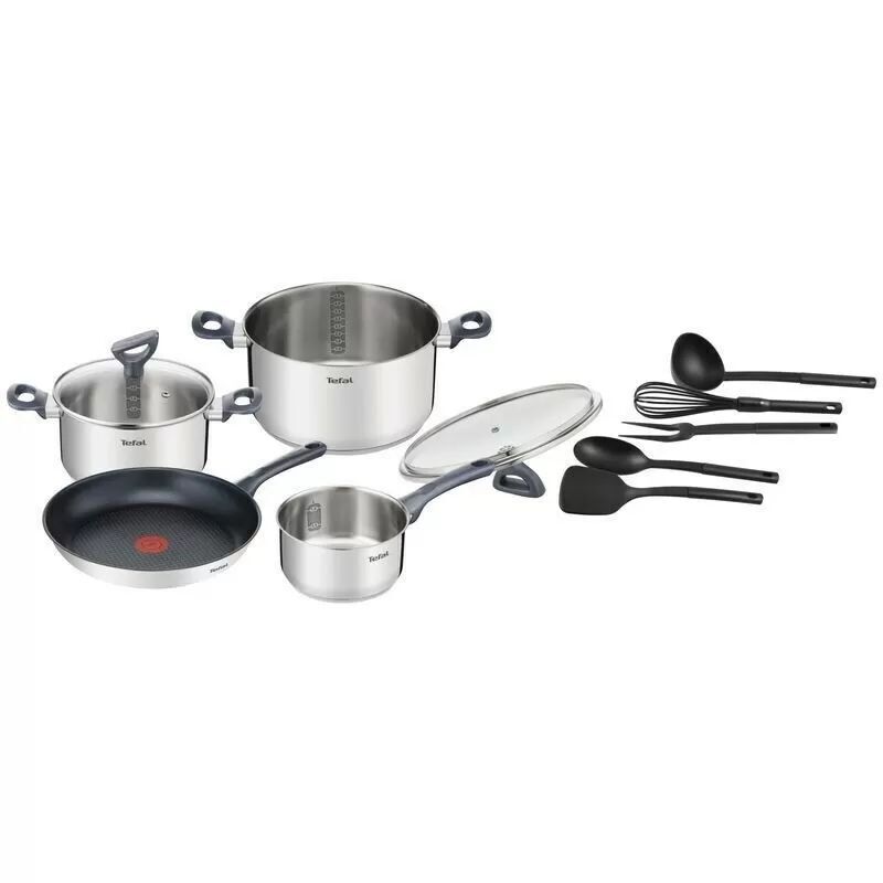 Набор посуды Tefal Daily Cook G713SB74 11 пр. серебристый