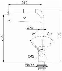 Кухонный кран Franke Sirius L Side pull-out 115.0668.382, хром