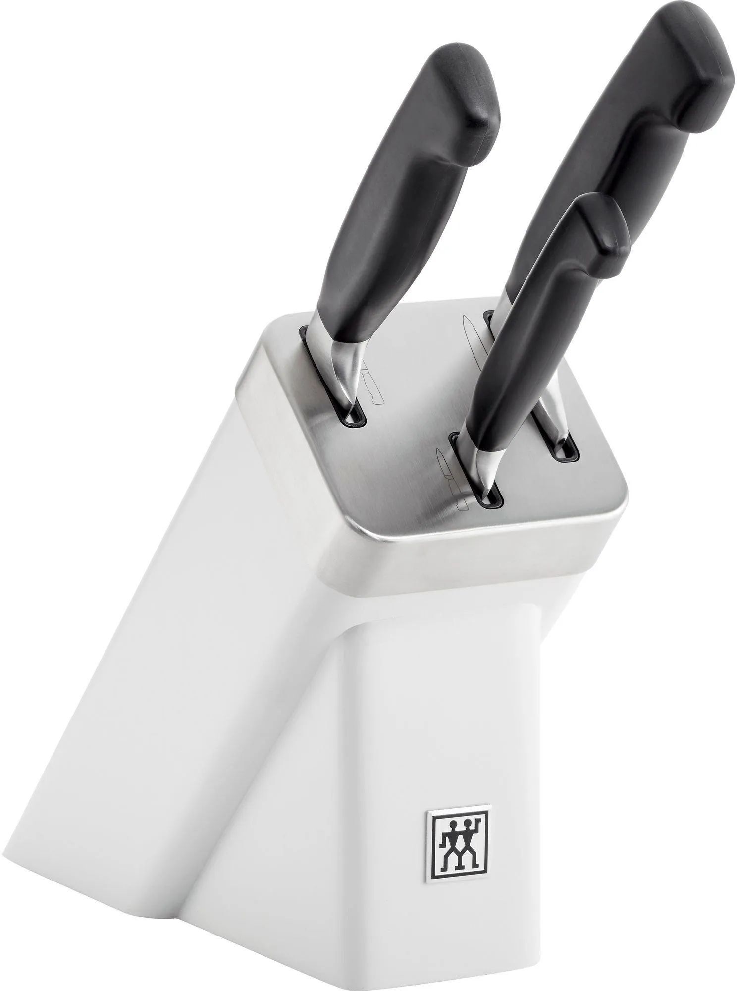 Набор из 3 ножей в самозатачивающемся блоке Zwilling Four Star 1009465 белый