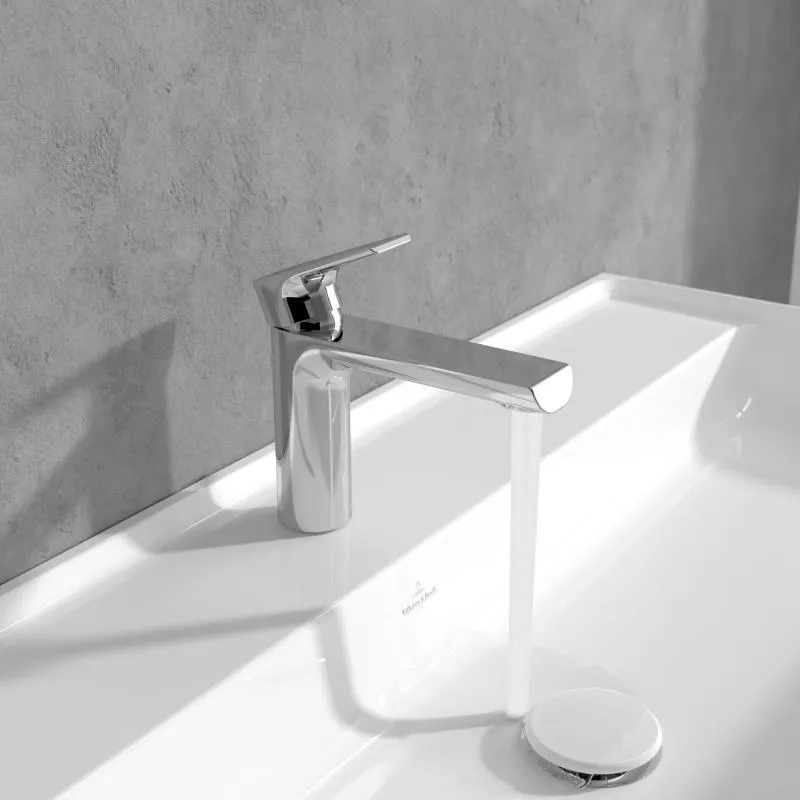 Смеситель для раковины Villeroy&Boch Liberty с комплектом слива хром (TVW10700300061)