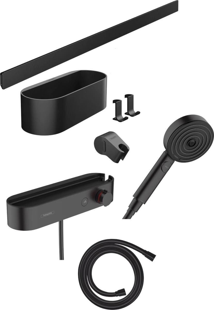 Душевой комплект Hansgrohe WallStoris 24250670, матовый черный