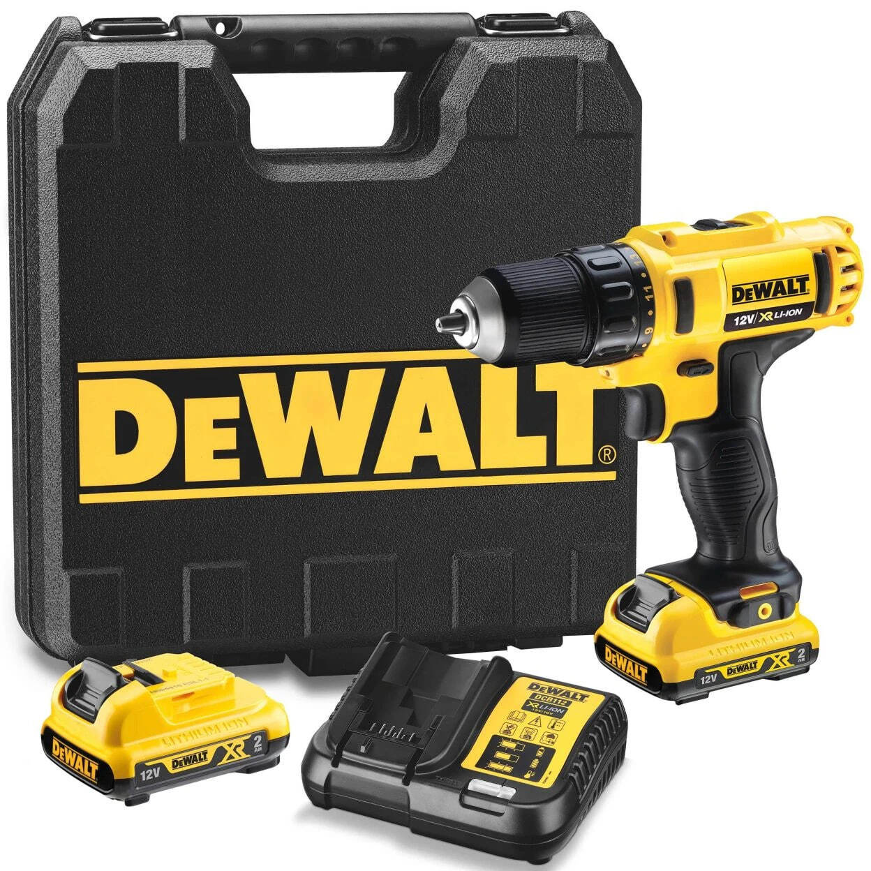 Аккумуляторный дрель-шуруповерт DeWalt (DCD710D2), с АКБ 2 Ач и ЗУ, в кейсе