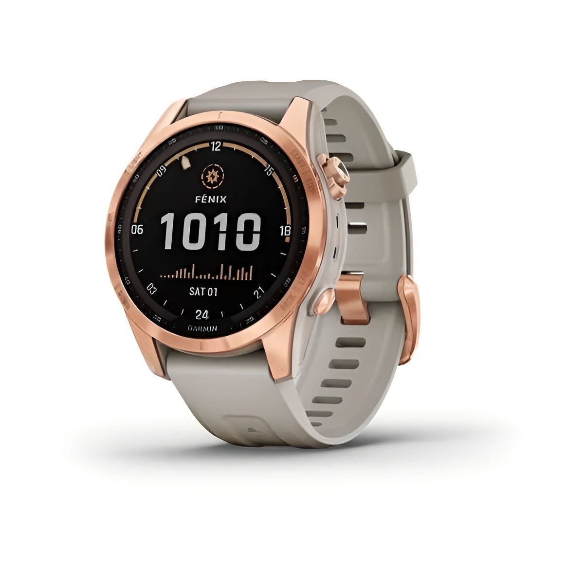 Умные часы Garmin Fenix 7S Solar Rose Gold with Sand Band (010-02539-11)