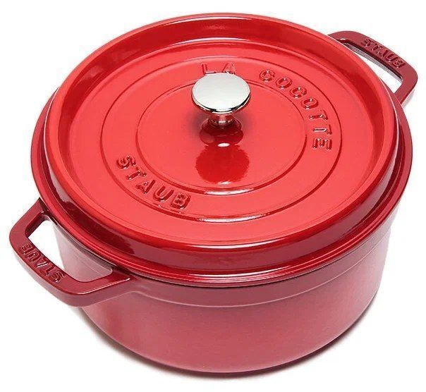 Кокот круглый, 24 см (3.8 л) вишневый Staub