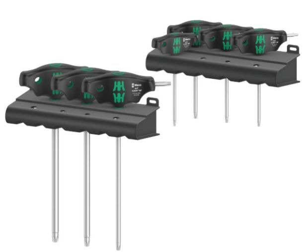 Набор Отверток Wera 467/7 Torx Hf Set 1, Отвертки С Поперечной Ручкой Для Винтов, Функция Удержания 23452