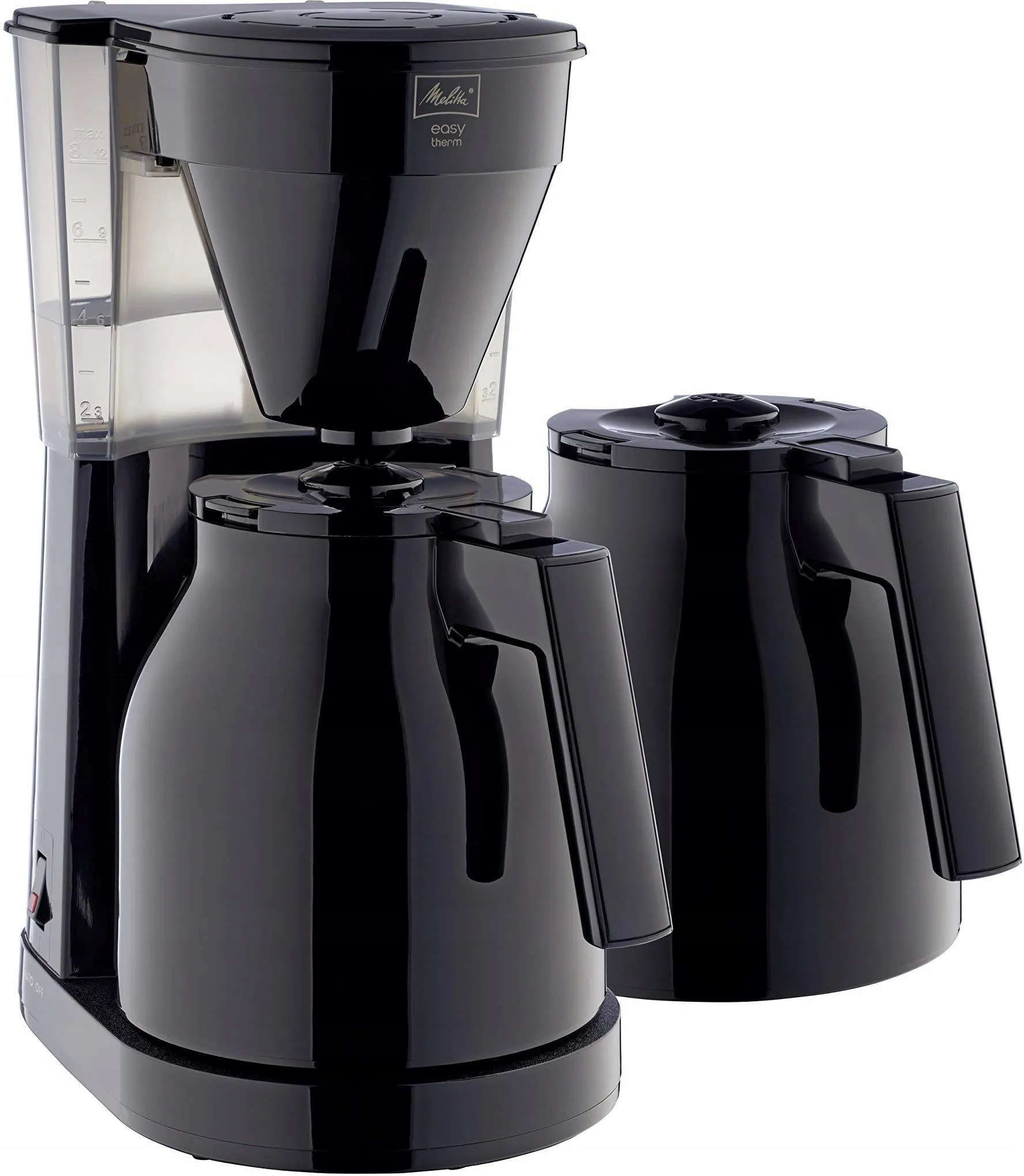 Капельная кофеварка Melitta Easy II Therm 1023-06 с двумя термокружками, черный
