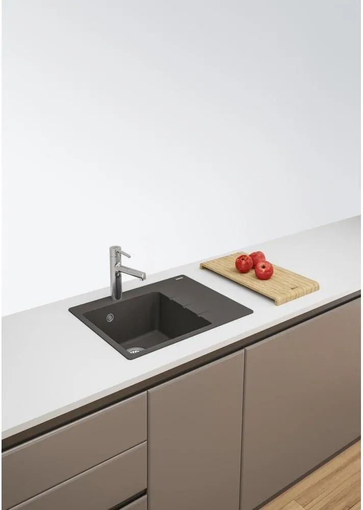 Кухонная рковина Franke Centro CNG 611-62 TL 114.0716.331, правая сторона сланцевый серый