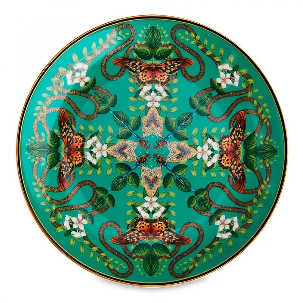 Тарелка Wedgwood Wonderlust 20 см Emerald Forest, зелёная