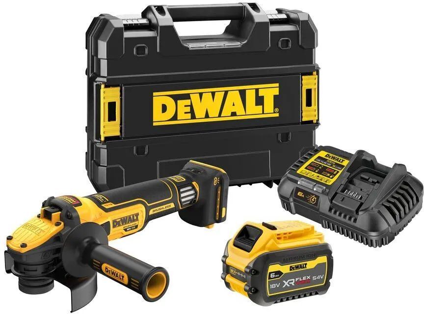 Аккумуляторная угловая шлифмашина DeWalt DCG409VST1QW, с АКБ и ЗУ, в кейсе
