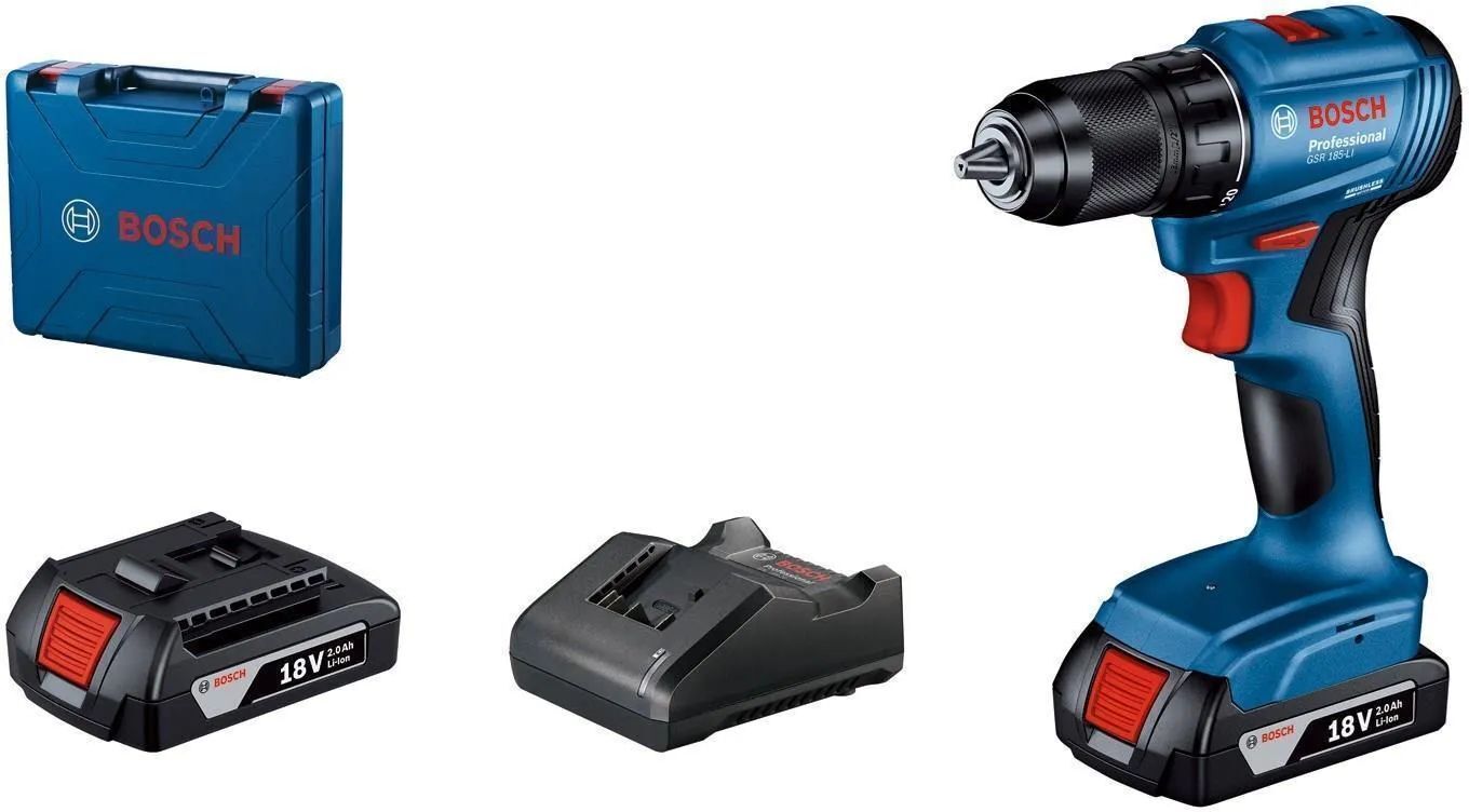 Аккумуляторный шуруповерт Bosch GSR 185-LI Professional (06019K3000)