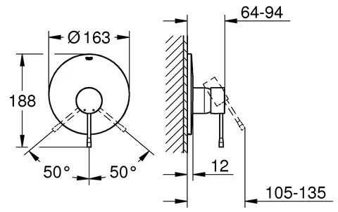 Душевой смеситель GROHE ATRIO 24065003